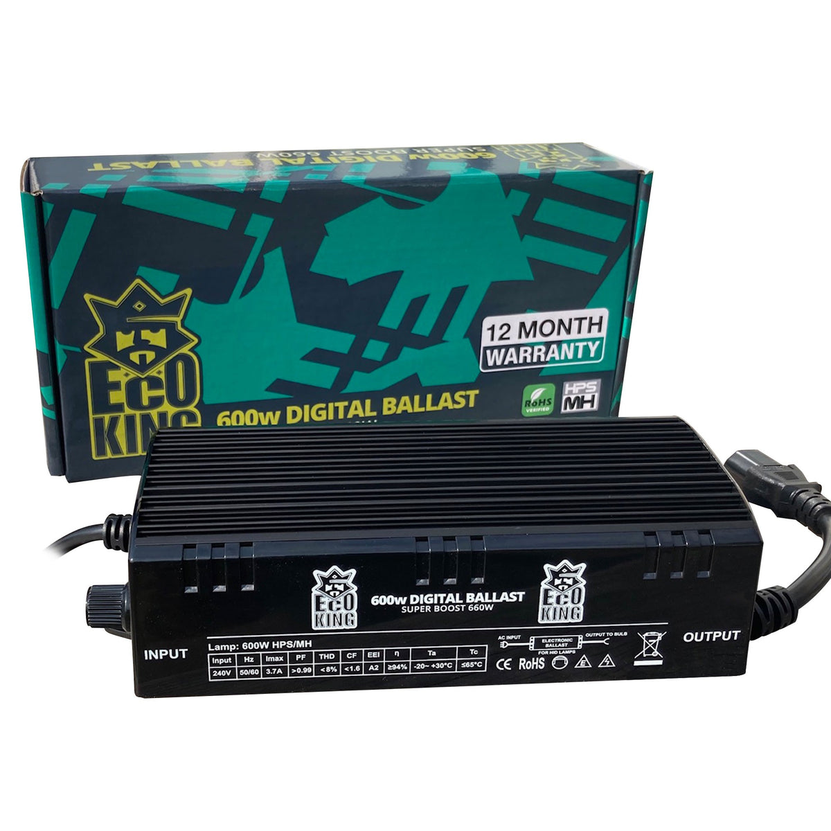 EcoKing 600w Digital Ballast with Lumin Boost