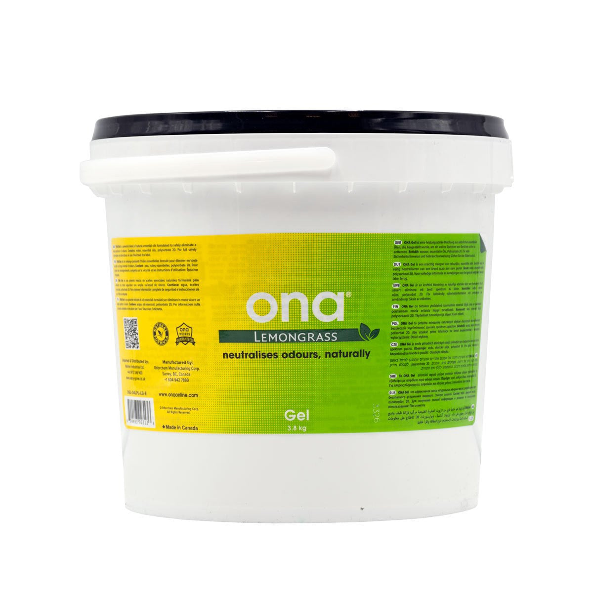 Ona Gel Pail 4L - Lemongrass