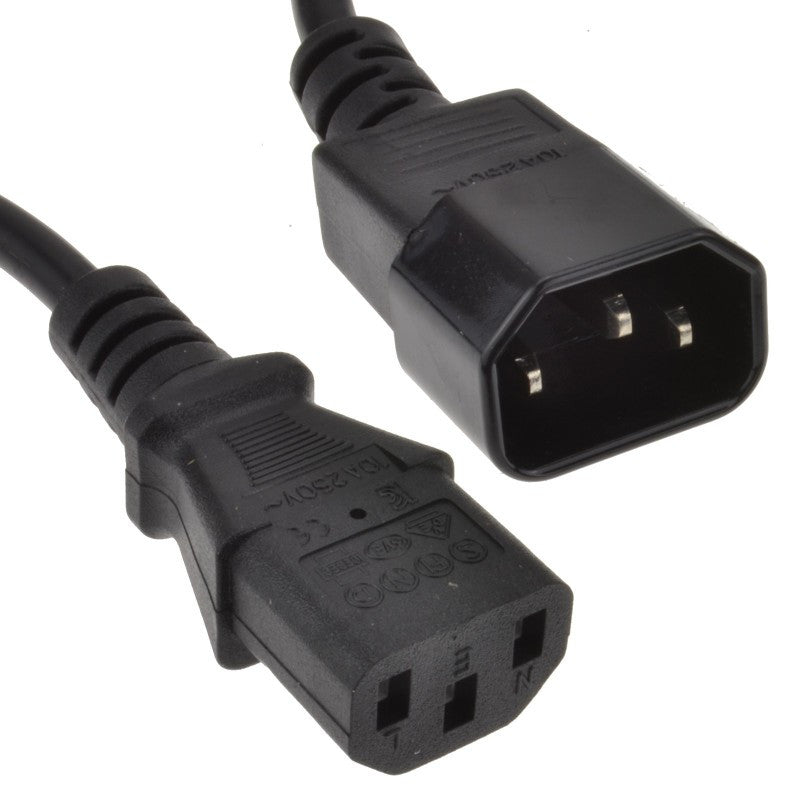 Extension Lead IEC to IEC 3m (Black)