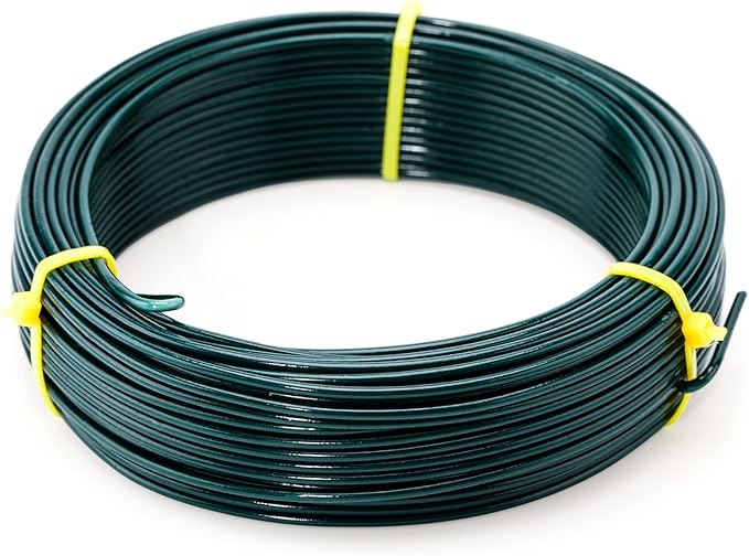 Garden King - Green Coated Garden Wire 1.4mm (50m Roll)