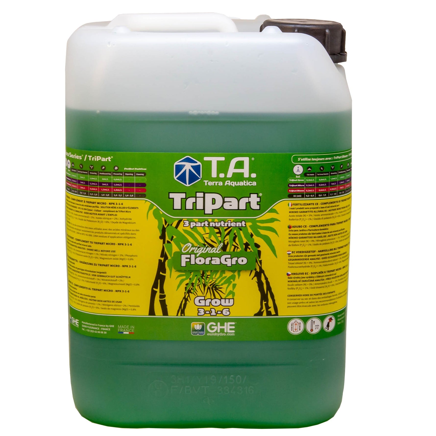 T.A. TriPart Grow 10L (GHE Flora Gro)