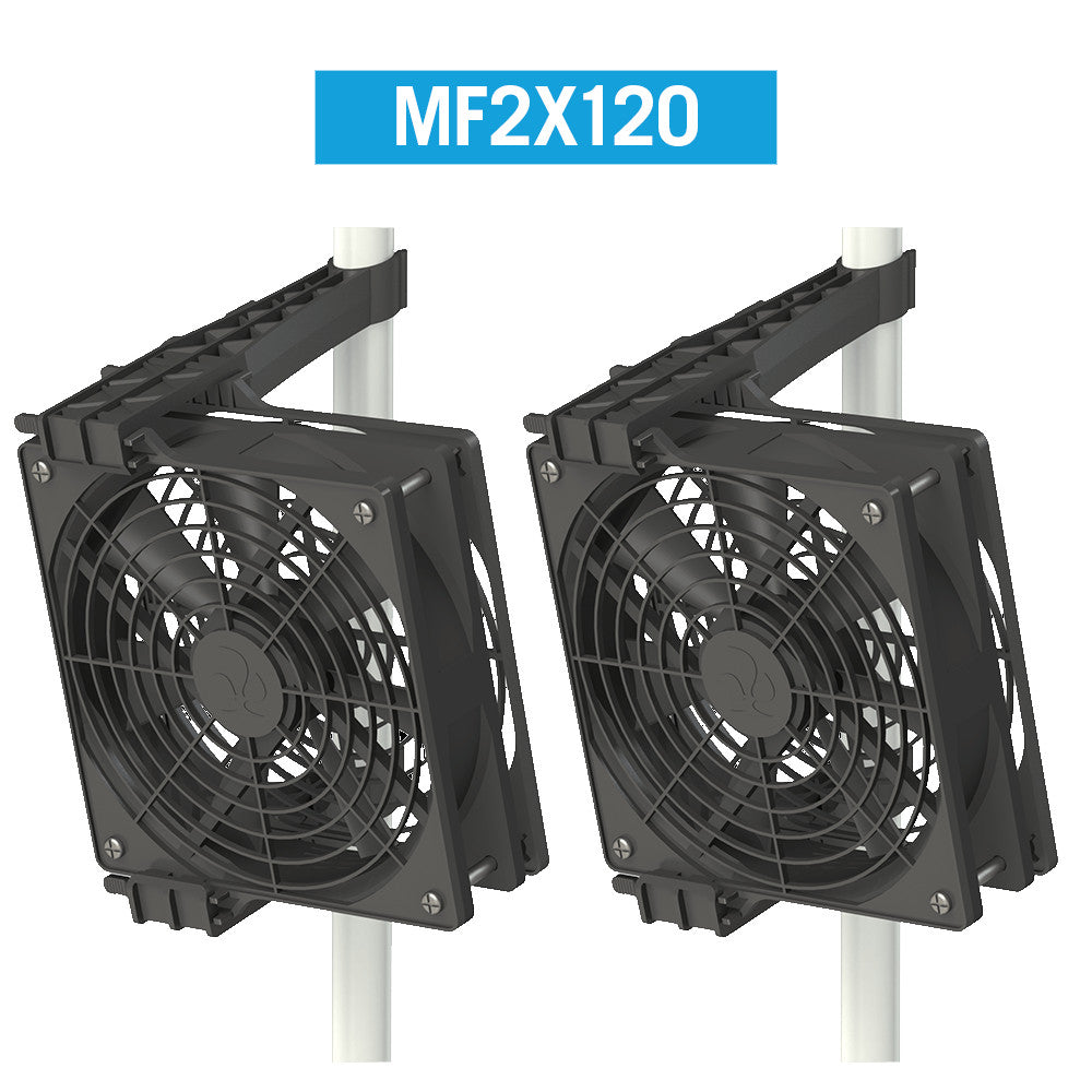 Secret Jardin Monkey Fan 2x120mm - 24V (Pole Mounting) (TWIN PACK)