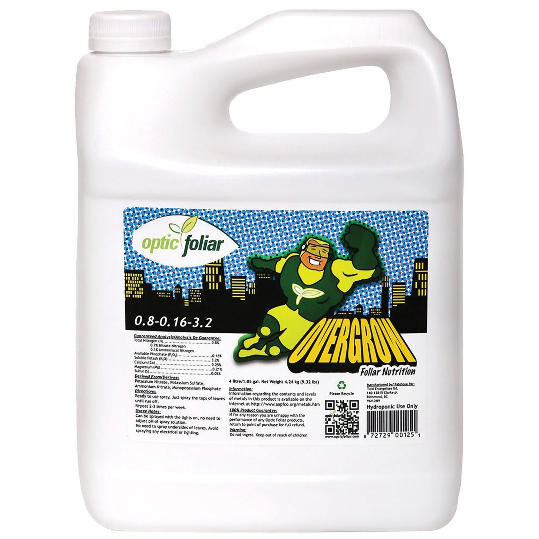 Optic Foliar Overgrow 10L (RTU)